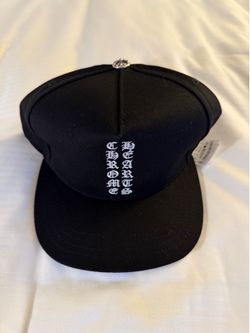 Chrome Hearts Black Vertical Logo Trucker Hat