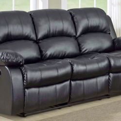 Reclinable Leather 3 seat couch