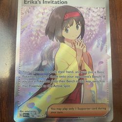 Pokemon 151 Erikas Invitation 196/165 Full Art Trainer Holo MINT PACK FRESH