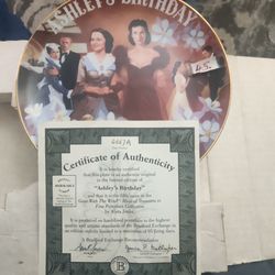 Ashley's happy birthday antique plate