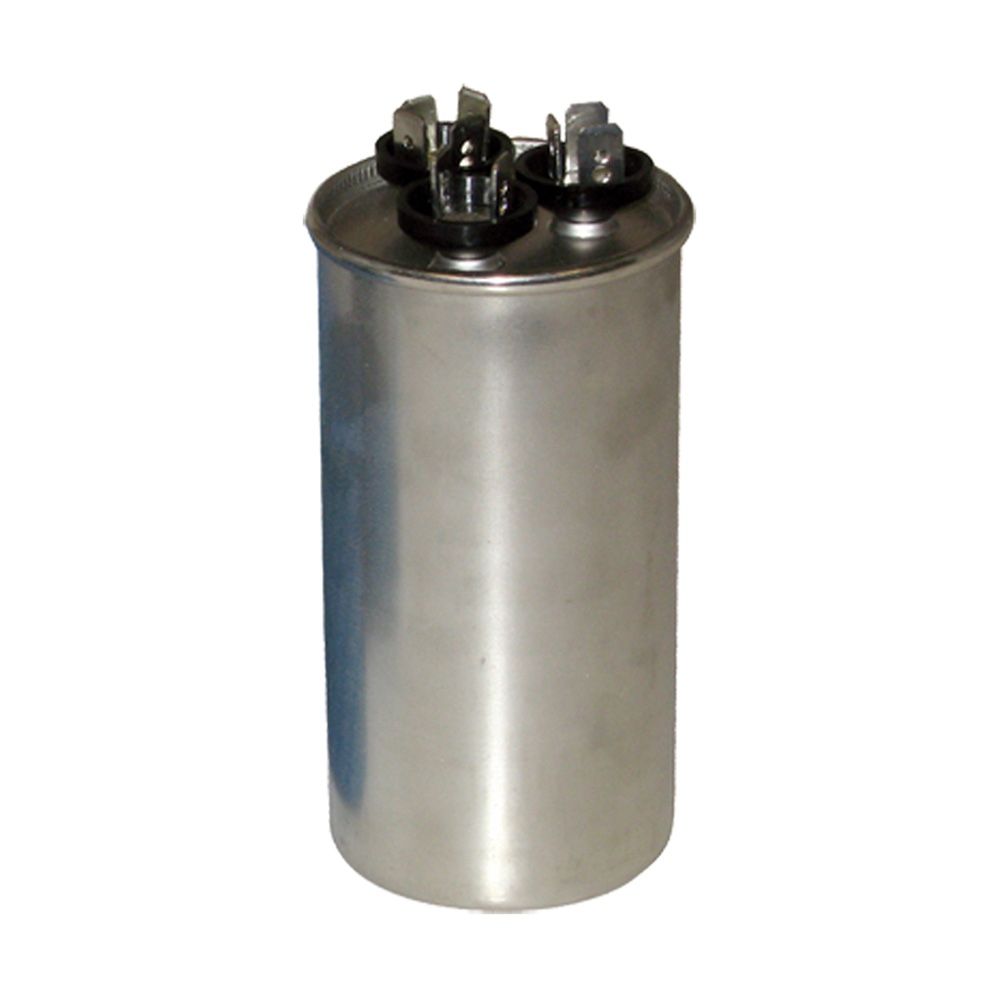 Capacitor, Dual Run, 45/5 MFD, 440 V, 50/60 Hz, Round