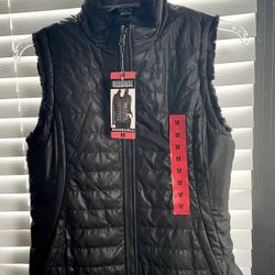 Nicole Miller - Original Reversible Quilted Black Faux Fur Vest - Women’s Sz Med