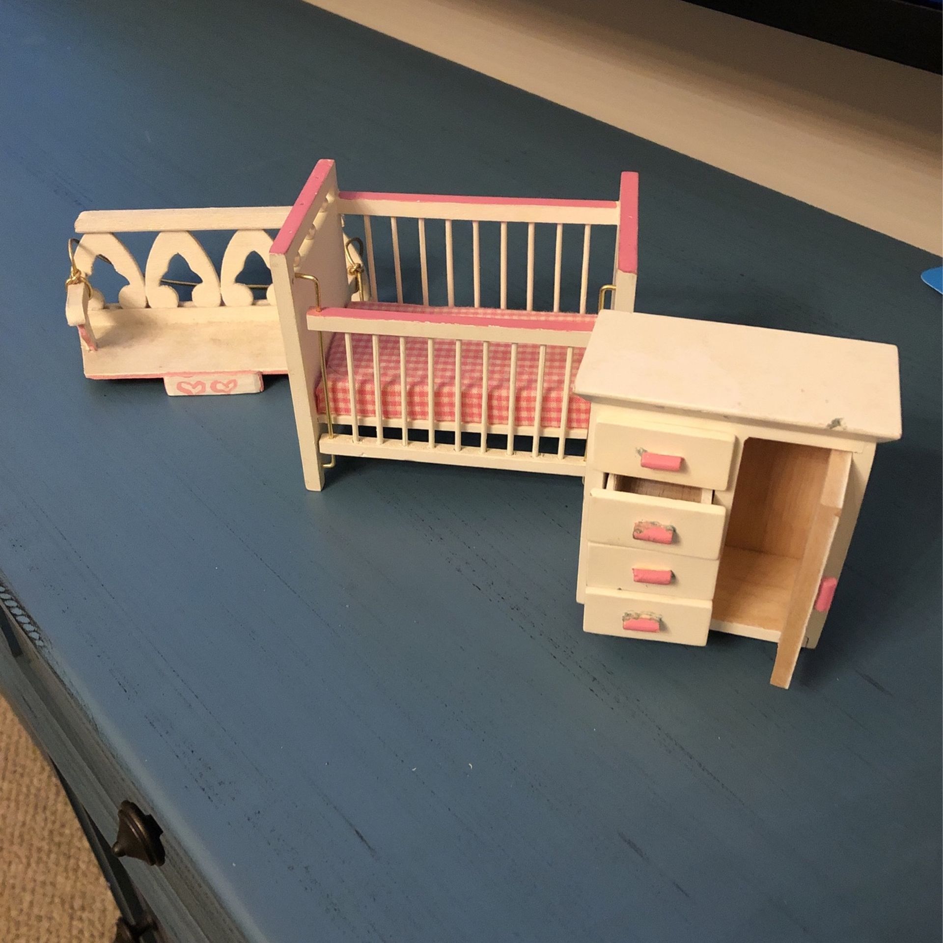 Dollhouse 1:12 Nursery Crib Set