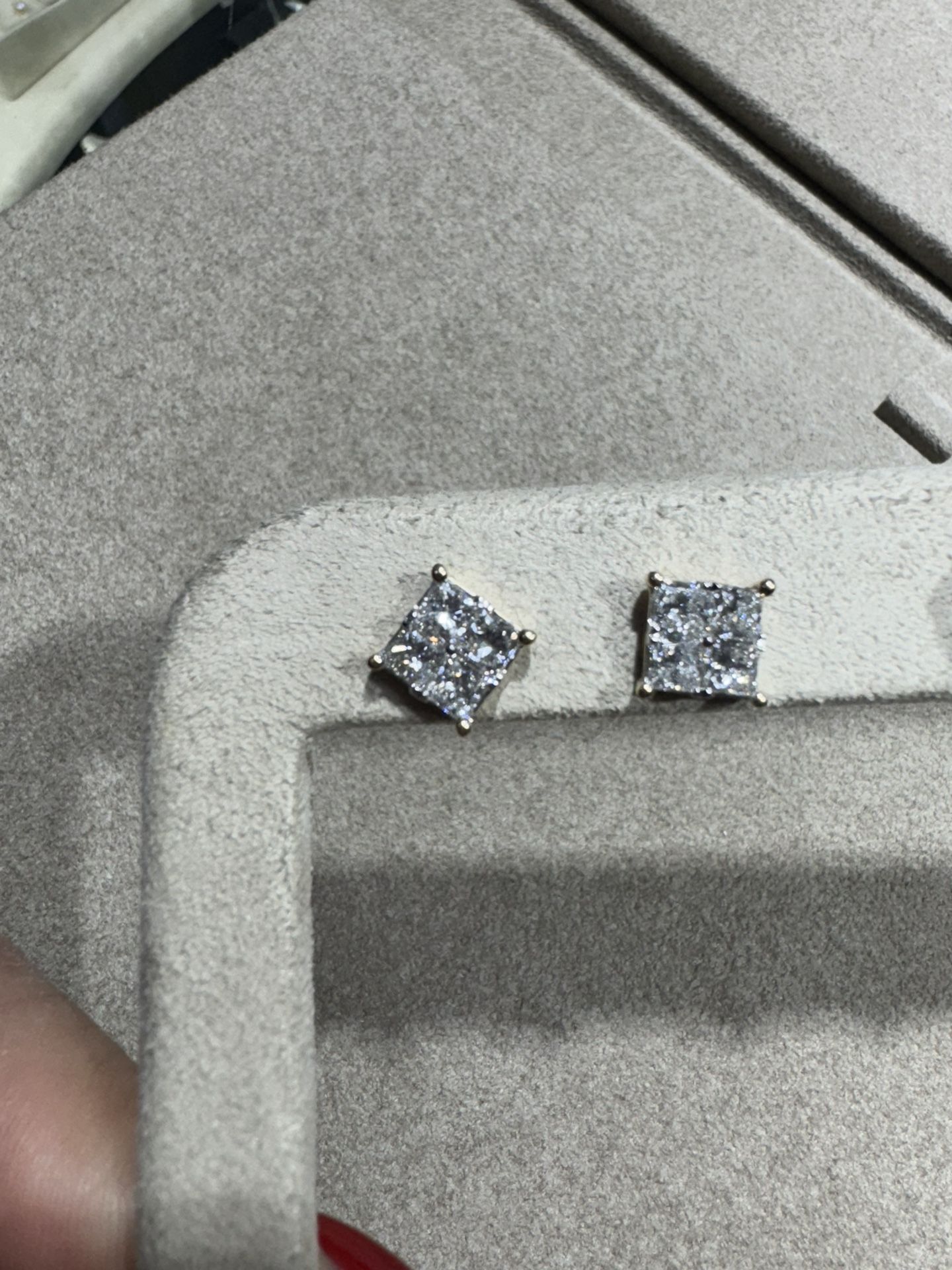10k 1.20 Carat Diamond Square Studs