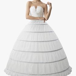 Petticoat 6 Hoop Underskirt Ball Gown