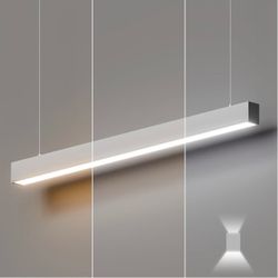 Silver 4FT 1Pack LED Linear Lights Linkable Shop Lighting for Office Garage Shop Dining Room bar