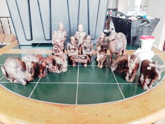 Handcarved nativity scene from Cameroon, Africa