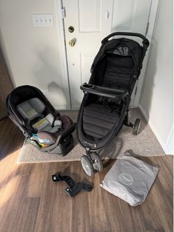Baby Jogger City Go 2 Travel System + Rain Cover + Parent & Child Tray