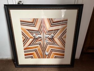 Framed Star Pattern Door Photograph