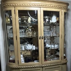 Elegant Curved Glass Cabinet