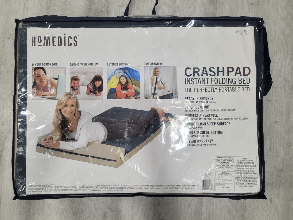 Homedics The Crash Pad instant Folding Bed