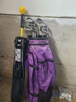 Ping Iron Set with Purple Golf Bag