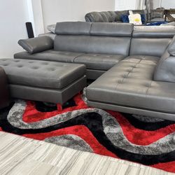 Spring Blowout Sale. Ibiza Gray Sectional With Ottoman Only $899. Easy Finance Option. Same-Day Delivery.