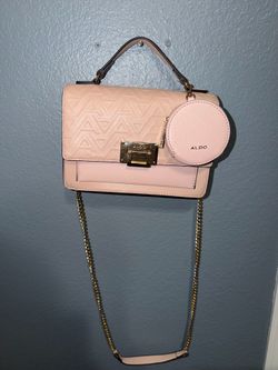 ALDO Geometric Flap Crossbody Satchel with Coin Pouch - Blush Pink