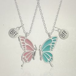 Butterfly Best Friend Necklace Set 