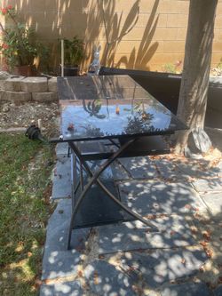 Glass desk