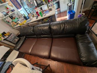 Sofa and loveseat black leather