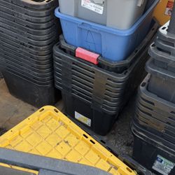 Black bins With Lids Selling $5 Each