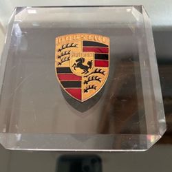 Authentic Porsche 944 Emblem Mounted On A Loose Side Block
