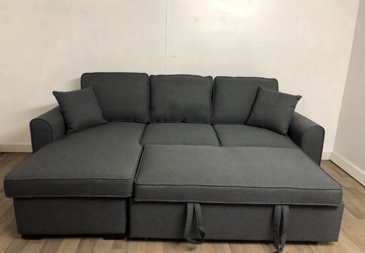 FREE DELIVERY THIS WEEKEND ONLY - BRAND NEW IN SEALED BOX SOFA BED SLEEPER SECTIONAL COUCH WITH CHAISE STORAGE