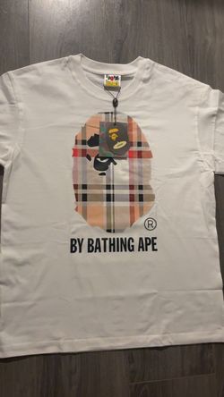 Plaid cream Bape shirt