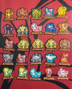 Pokemon Tomy Battle Pieces Mini Seal Stickers (25pcs) Japanese Set C