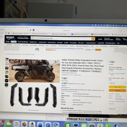 HAKA TOUGH Wider Extended Fender Flares for Can Am Defender HD5 / HD8 / HD10 / MAX 2016-2025, Front & Rear XXL Mud Flaps Mud Guards Extension Accessor