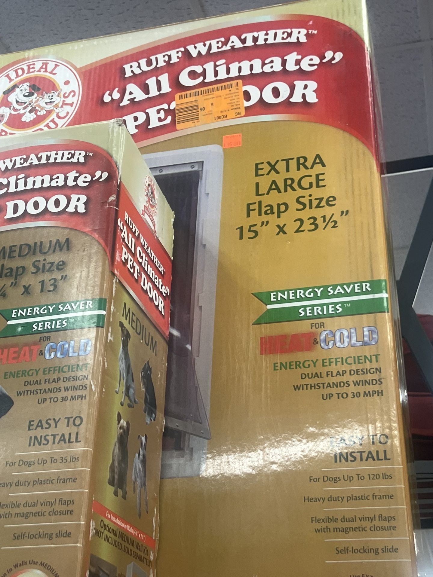 Pet DoorRUFF WEATHER™ "All Climate» PET DOOR MEDIUM Flap Size 7¼" × 13"