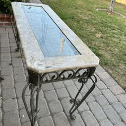  Marble Rod Iron / Console Table 