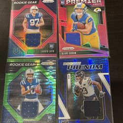 Lot Of 4x NFL RC Relic Cards