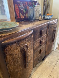 1940’s DECO Sideboard Credenza Buffet Original Antique Cool