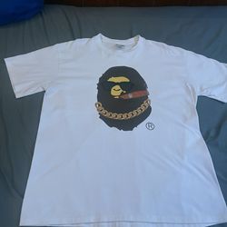 White bape tee