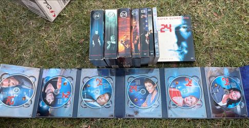 24, DVDs of complete seasons 1-9 plus 2-hour special event