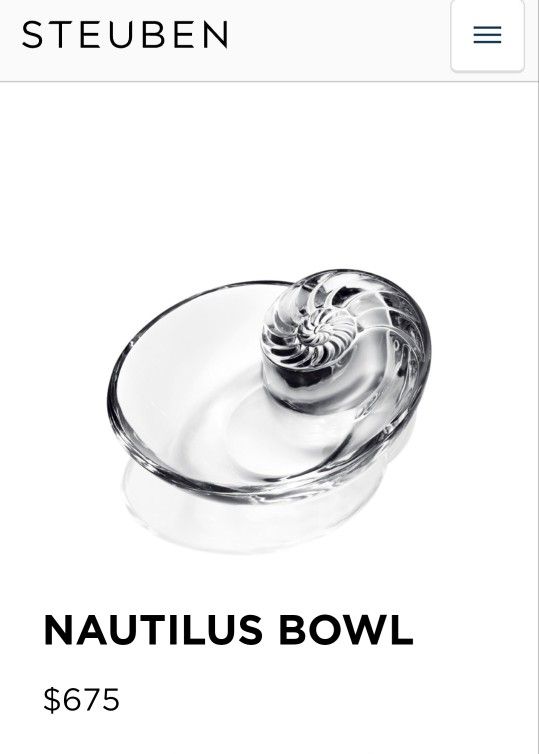 STEUBEN Nautilus Bowl
