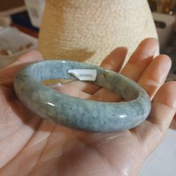 Certified Size 59x12x8mm Natural Untreated Burma Grey Green Jade Jadeist Bangle