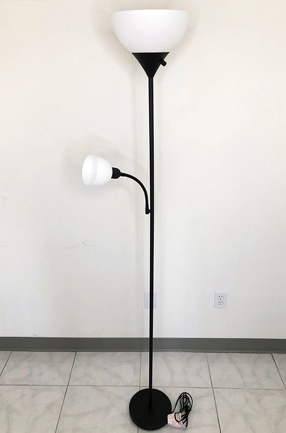 $25 NEW LED 2-Light Floor Lamp 6ft Tall w/ Adjustable Tilt Light Fixtures Home Living Room Office