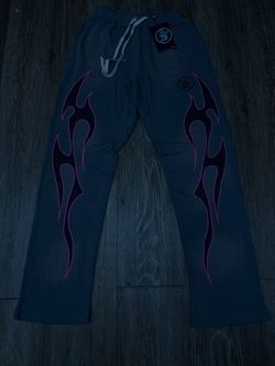 Hellstar Grey/Purple Record Sweatpants