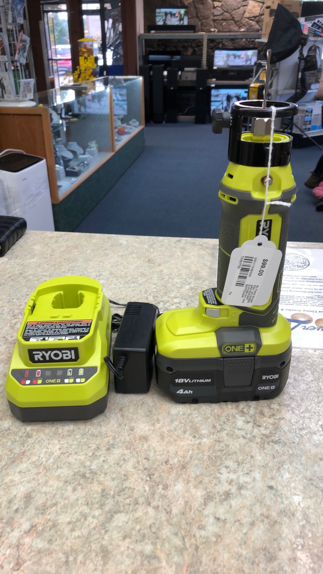 Ryobi P531 18V ONE+ Cordless Speed Saw Rotary Cutter With 1 4AH Battery & Charger (70492750)