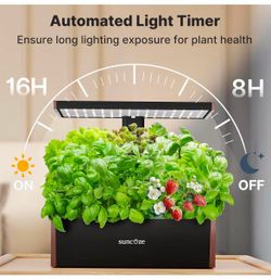 20 Pods Hydroponics Growing System Kit, Indoor Herb Garden with 30W LED Grow Light, 10L Large Water Tank, Up to 25" Height, Plants Germination Kit wit
