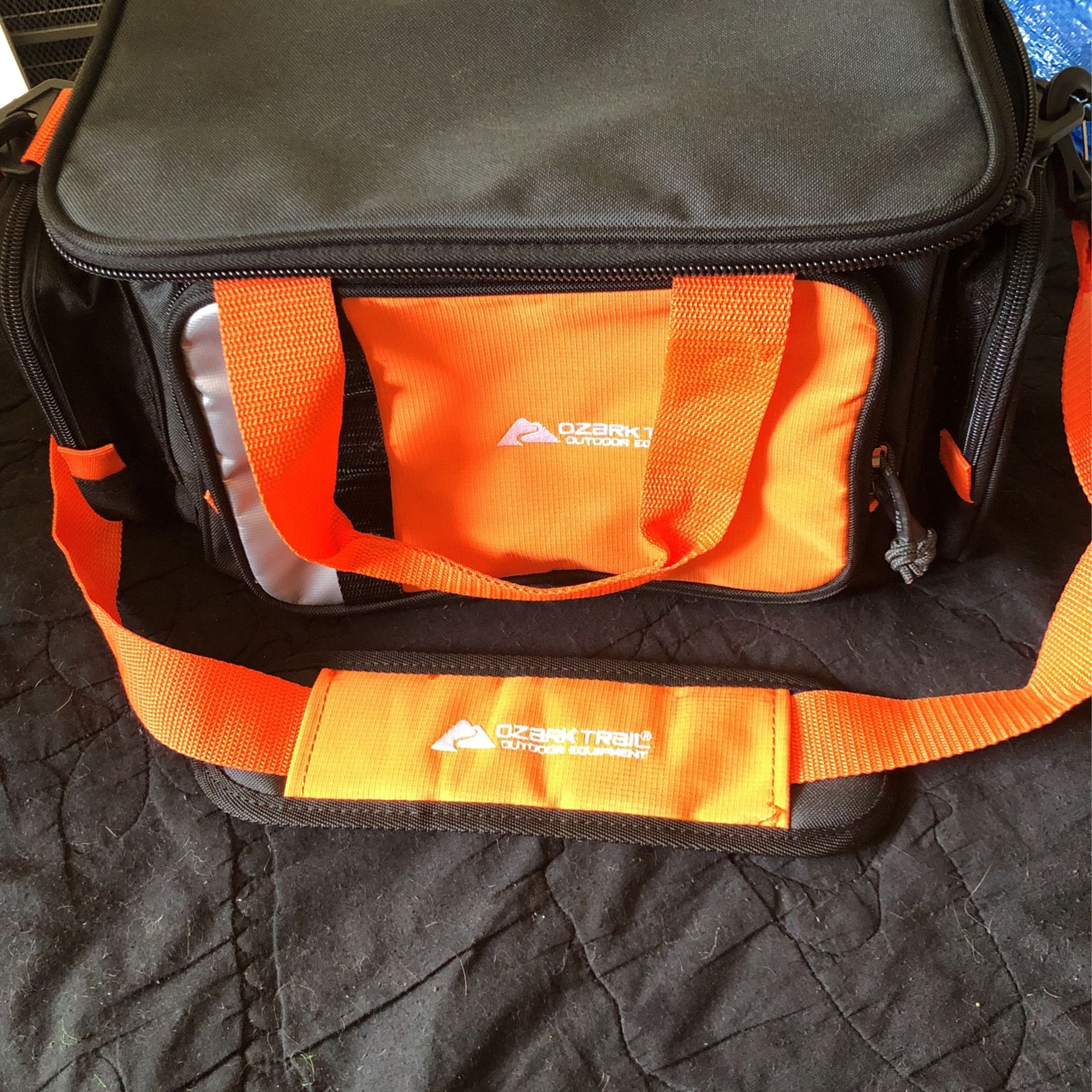 Ozark Trail Fishing Soft Sided Small Tackle Bag with Gear 3 Tackle Boxes