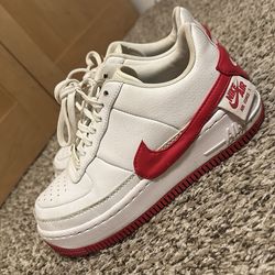 Nike Air Force 1 red and white