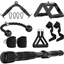 Cable Machine Attachment for Home Gym, Tricep Press LAT Pull Down Attachment, Cable Machine Accessories, Tricep Press Down Cable Attachment for Weight