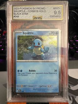 Squirtle Cosmos Holo Black Star Promo AGS 9.5