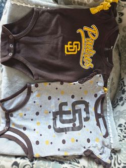 Two baby SD Padres onesie