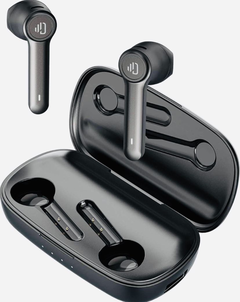‘Brand New’ Negotiable Bluetooth Wireless Earbuds with Volume Control, Dudios Bluetooth Earbuds 70 Hours Playtime, Semi-in-Ear Earbuds Binaural Built