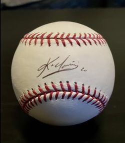 Kevin Youkilis Autographed Baseball w Display Case
