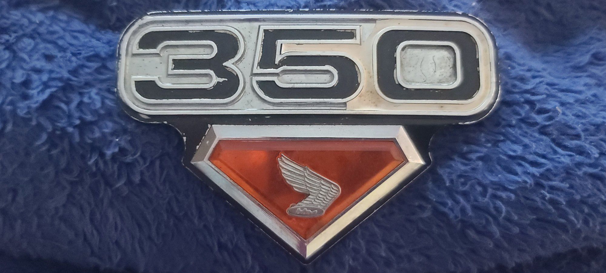 Honda Motorcycle 350cc Badge Vintage*