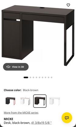 IKEA Micke Black Computer Desk