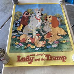 Walt Disney Lady And The Tramp Poster 1955