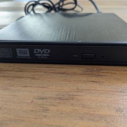 External DVD Drive, DVD Player for Laptop, USB 3.0 Type-C Dual Port Portable External CD DVD Drive, Drive Slim DVD/CD ROM Rewriter Burner Compatible 